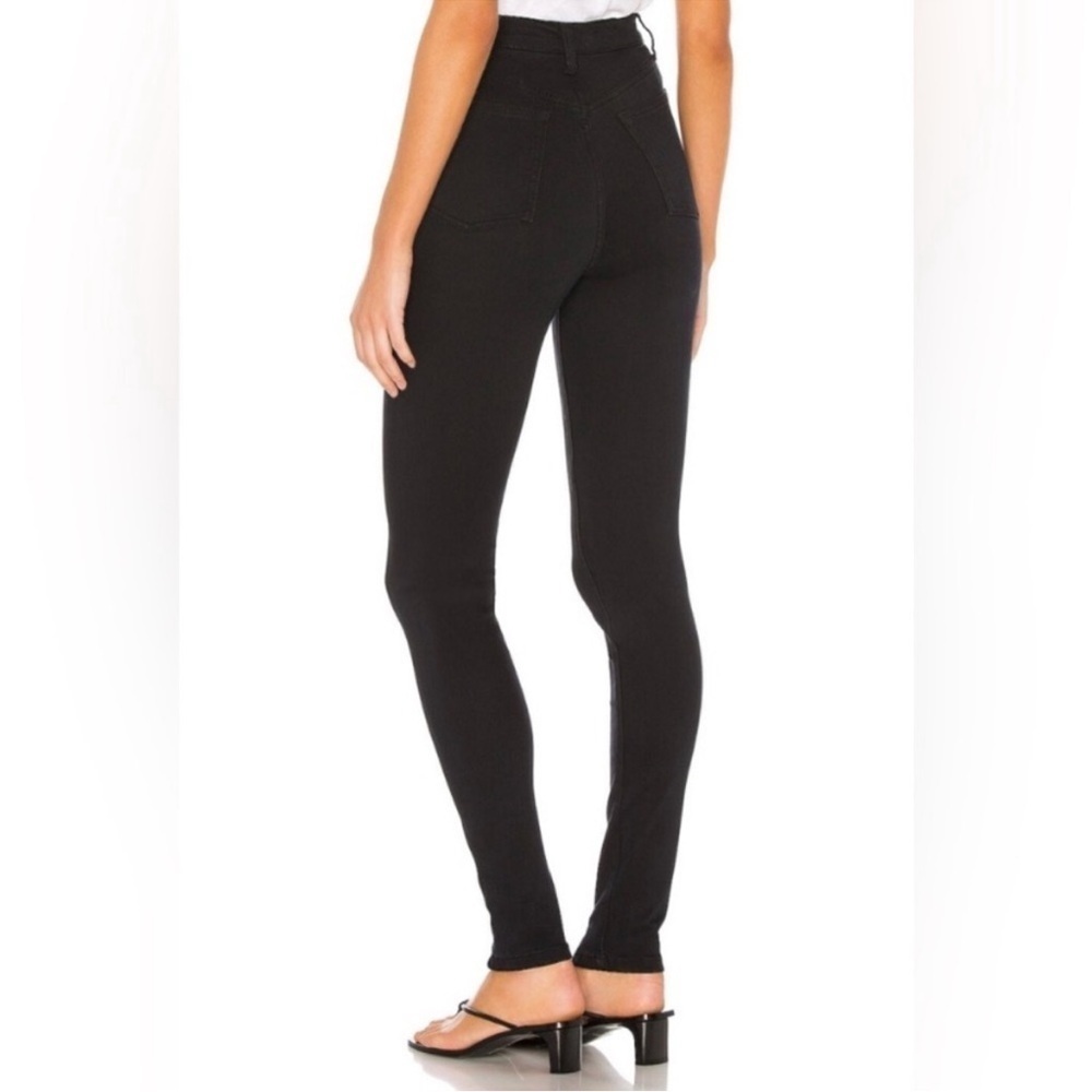WeWoreWhat High Rise Skinny Leg Zip in Color Jet Size 25 - Picture 4 of 6